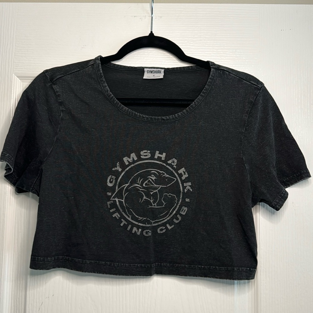 Dark gray gymshark crop top